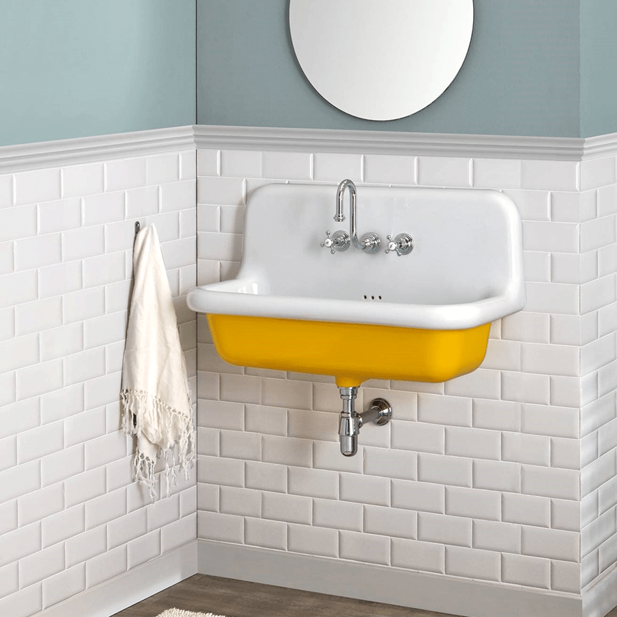 CERAMIC MOUNTED LARGE SINK WHITE - DYKE & DEAN