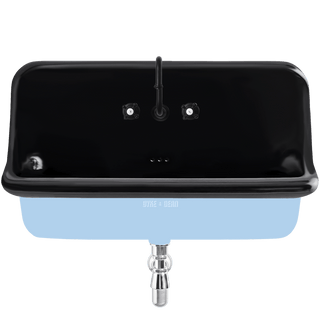 CERAMIC MOUNTED LARGE SINK WITH COLOUR OPTIONS - DYKE & DEAN