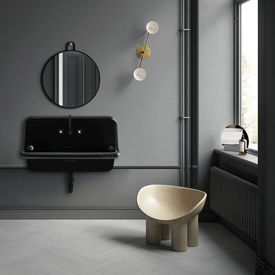 CERAMIC MOUNTED LARGE SINK WITH COLOUR OPTIONS - DYKE & DEAN