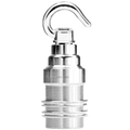 CHROME E14 HEAVY METAL BULB HOLDER HOOK - DYKE & DEAN