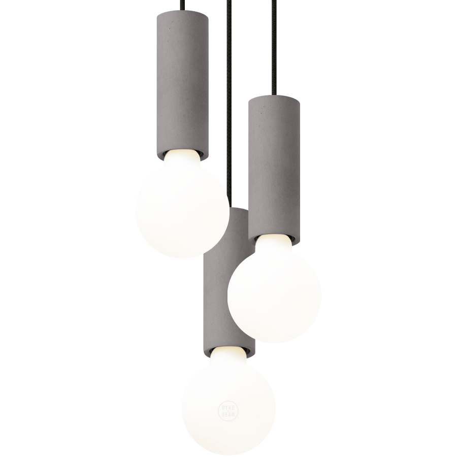 CONCRETE BATON PENDANT TRIO - DYKE & DEAN