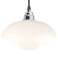 DECO OPALINE GLASS LAMP SHADE - DYKE & DEAN