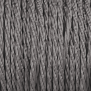 ELEPHANT GREY TWISTED FABRIC CABLE - DYKE & DEAN