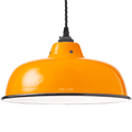 ENAMEL ORANGE NECK VENT SHADE - DYKE & DEAN