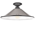 FIXED SMALL CHARCOAL ENAMEL CONE SHADE - DYKE & DEAN