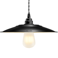 FLAT BLACK ENAMEL SHADE - DYKE & DEAN
