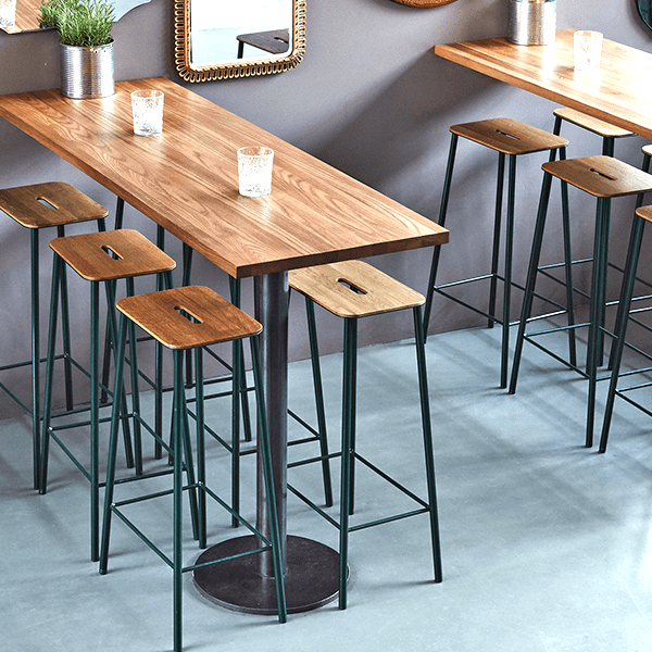 FRAMA ADAM STOOLS LEATHER TOP - DYKE & DEAN