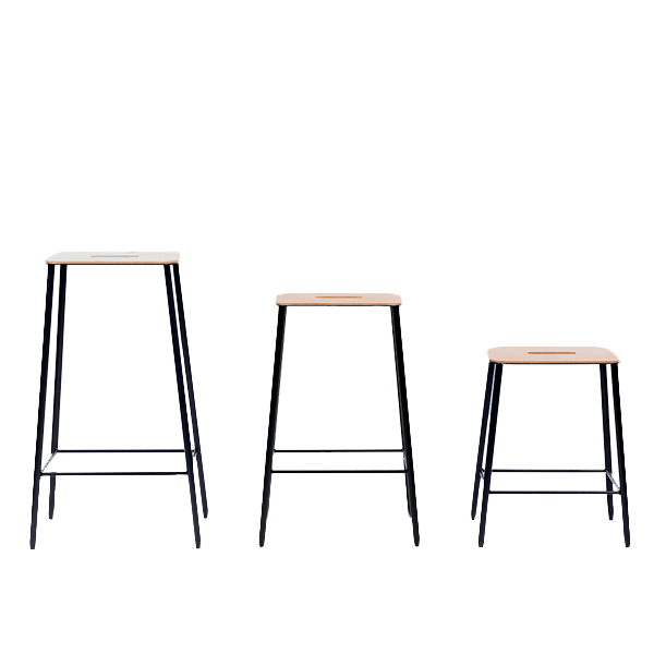 FRAMA ADAM STOOLS LEATHER TOP - DYKE & DEAN