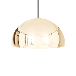 HEMISPHERE DOME PENDANT LIGHT BRASS 200MM - DYKE & DEAN