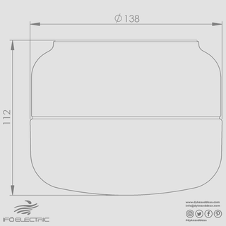 IFO ELECTRIC 140/115 PORCELAIN BLACK IP44 LED - DYKE & DEAN