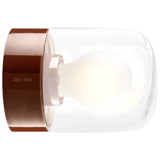 IFO ELECTRIC CERAMIC REAR WIRED WALL LIGHT BROWN - DYKE & DEAN