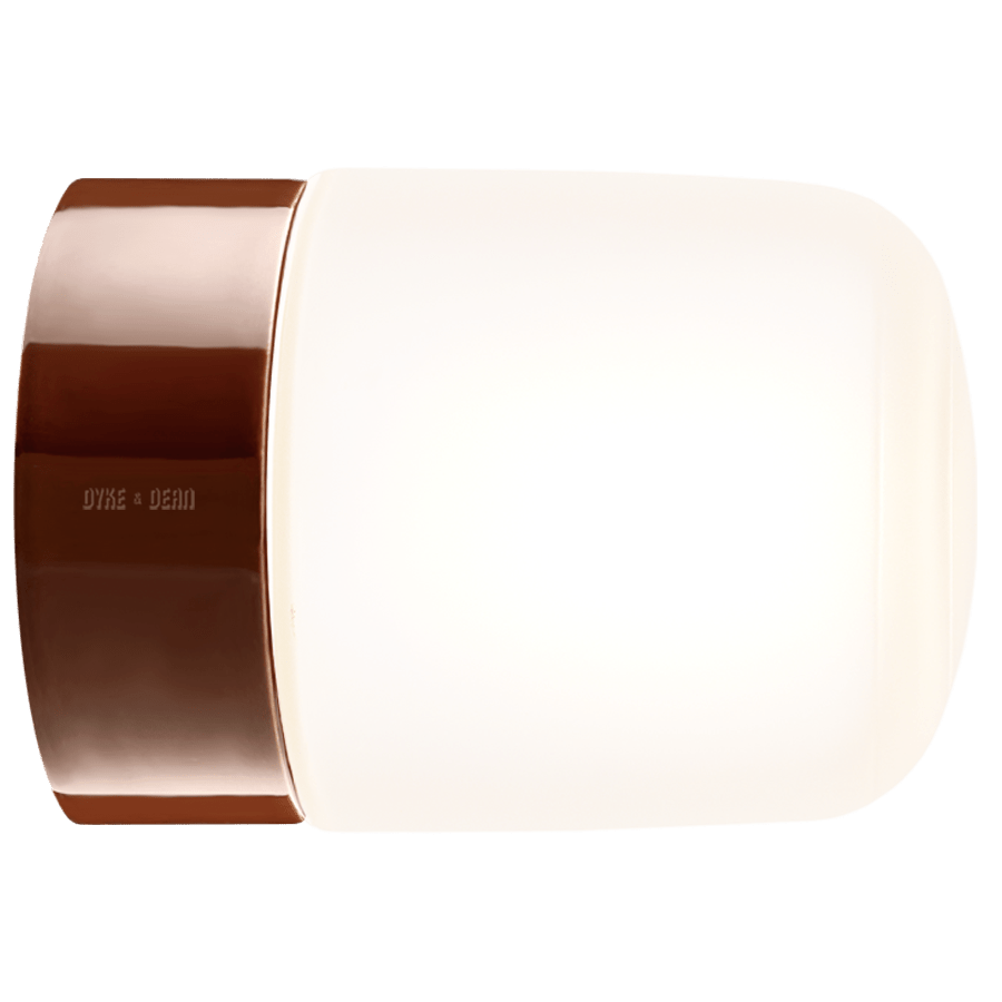 IFO ELECTRIC CERAMIC REAR WIRED WALL LIGHT BROWN - DYKE & DEAN