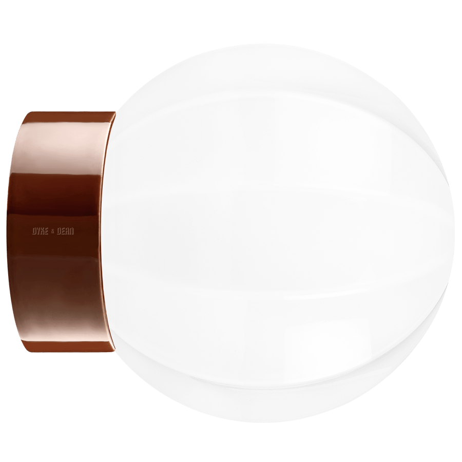 IFO ELECTRIC CERAMIC REAR WIRED WALL LIGHT BROWN - DYKE & DEAN