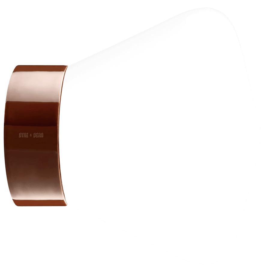 IFO ELECTRIC CERAMIC REAR WIRED WALL LIGHT BROWN - DYKE & DEAN