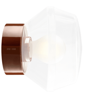 IFO ELECTRIC CERAMIC REAR WIRED WALL LIGHT BROWN - DYKE & DEAN