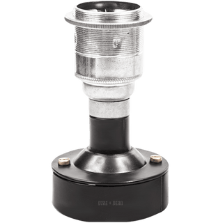 INDUSTRIAL WALL BULB HOLDER BLACK & BRASS E27 - DYKE & DEAN