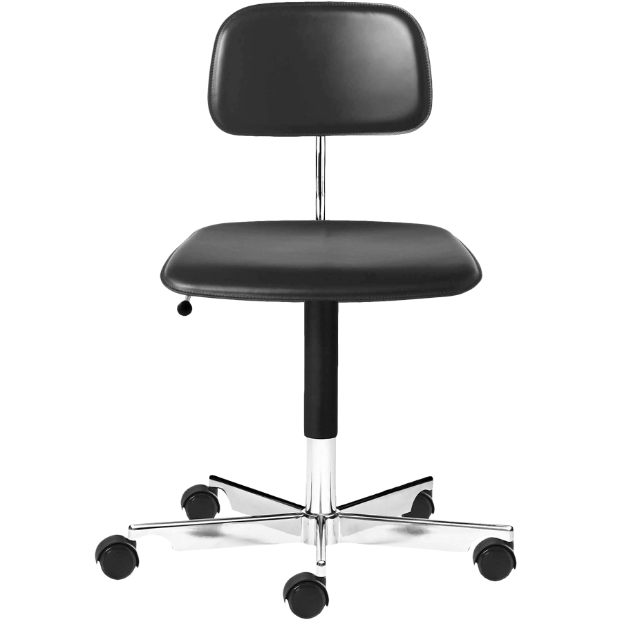 KEVI 2534U OFFICE CHAIR BLACK LEATHER - DYKE & DEAN