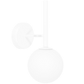 LANTERN GLOBE ROD WALL LIGHT WHITE - DYKE & DEAN
