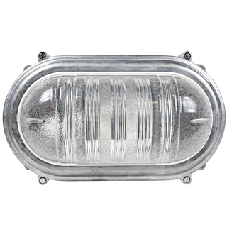 LARGE CAST OVAL BULKHEAD LAMP - DYKE & DEAN