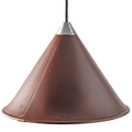 LEATHER CONE LAMP CHOCOLATE - DYKE & DEAN