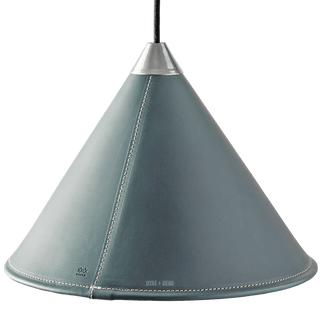 LEATHER CONE LAMP OCEAN BLUE - DYKE & DEAN