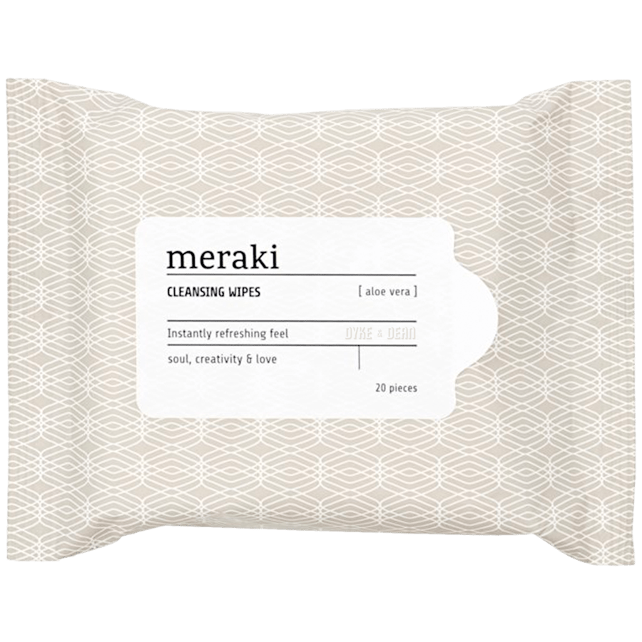 MERAKI REFRESHING CLEANSING WIPES ALOE VERA - DYKE & DEAN