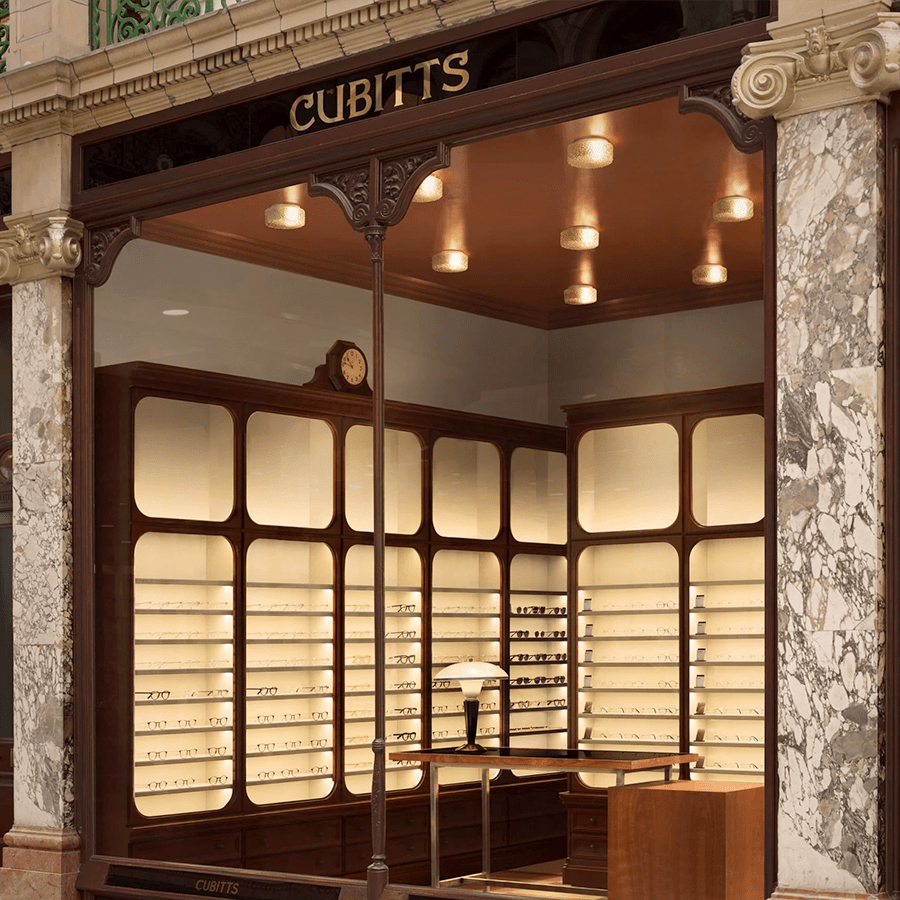 MOULDED ROUND GLASS WALL & CEILING LIGHT - DYKE & DEAN