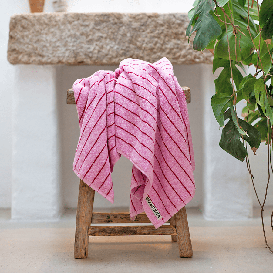 NARAM BATH TOWELS BABY PINK & SKI PATROL - DYKE & DEAN