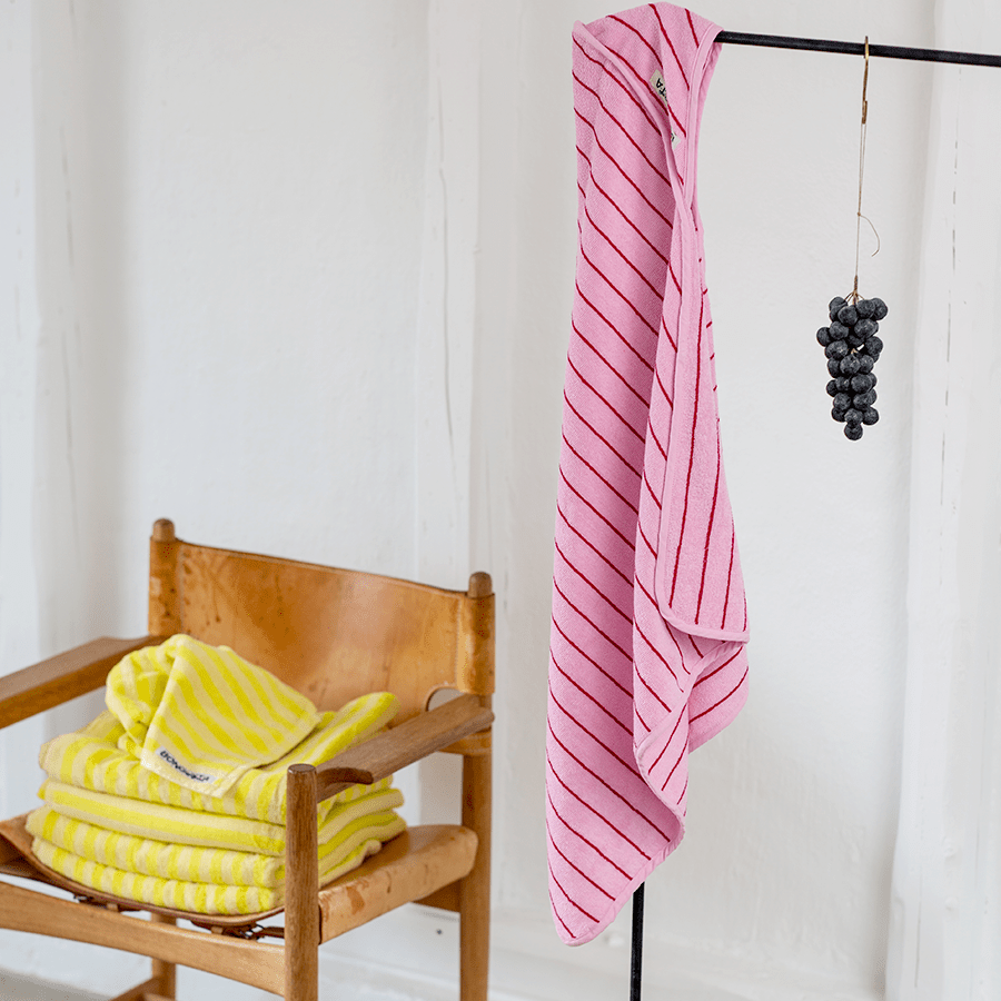 NARAM BATH TOWELS BABY PINK & SKI PATROL - DYKE & DEAN