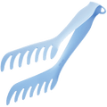PASTA SERVING TONGS - BLUE - DYKE & DEAN