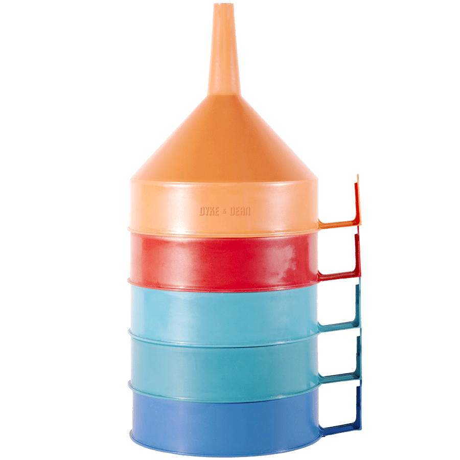 PLASTIC COLOUR STACKING FUNNEL - DYKE & DEAN