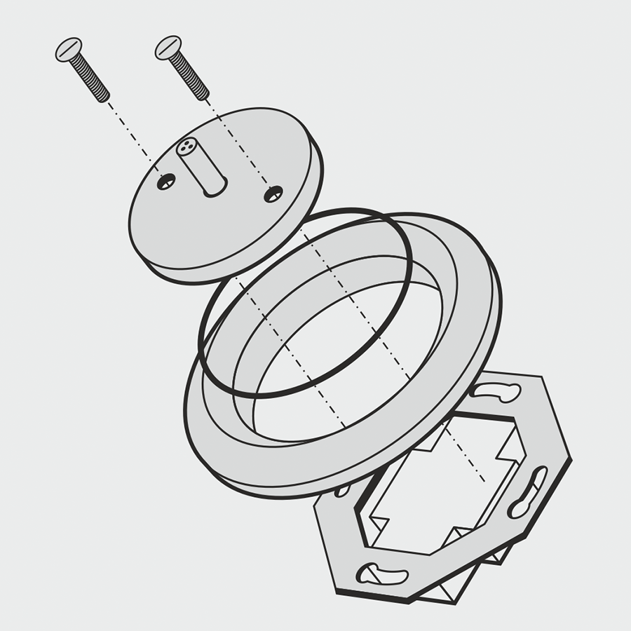 PORCELAIN WALL CABLE GLAND SOCKET COPPER - DYKE & DEAN