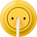 PORCELAIN WALL CABLE GLAND SOCKET YELLOW - DYKE & DEAN