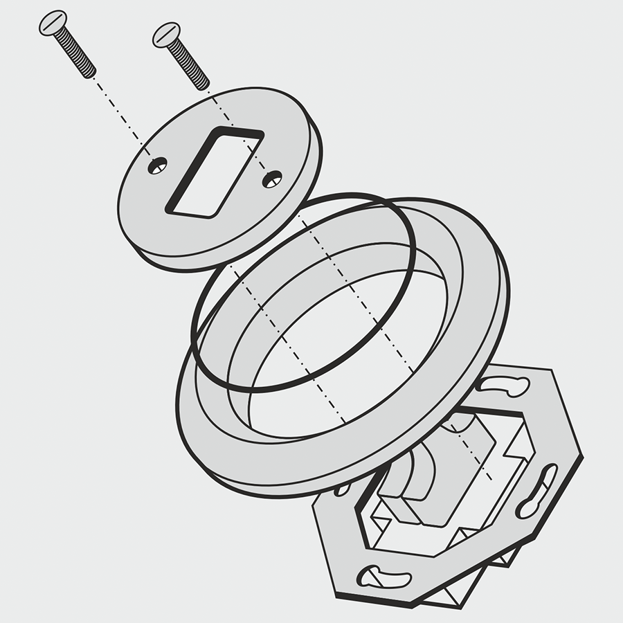 PORCELAIN WALL LIGHT SWITCH AZURE 2 TOGGLE - DYKE & DEAN