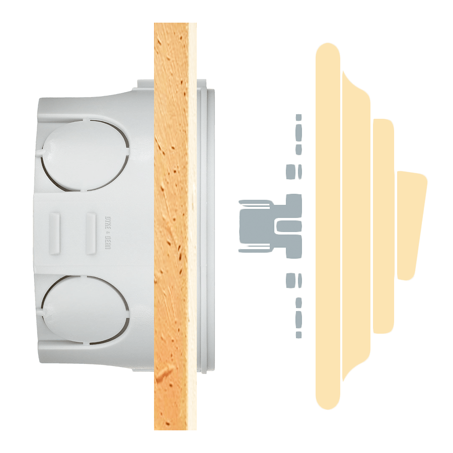 PORCELAIN WALL LIGHT SWITCH AZURE ROTARY - DYKE & DEAN