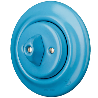 PORCELAIN WALL LIGHT SWITCH AZURE ROTARY - DYKE & DEAN