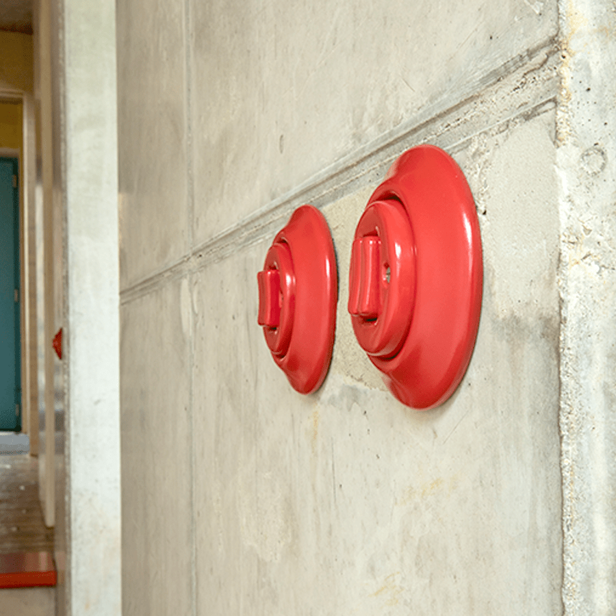 PORCELAIN WALL LIGHT SWITCH AZURE ROTARY - DYKE & DEAN