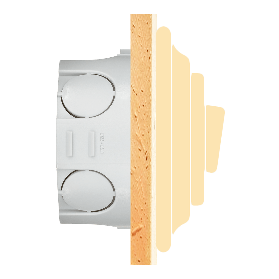 PORCELAIN WALL LIGHT SWITCH AZURE ROTARY - DYKE & DEAN