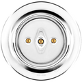 Chrome porcelain rotary wall light switch by Katy Paty