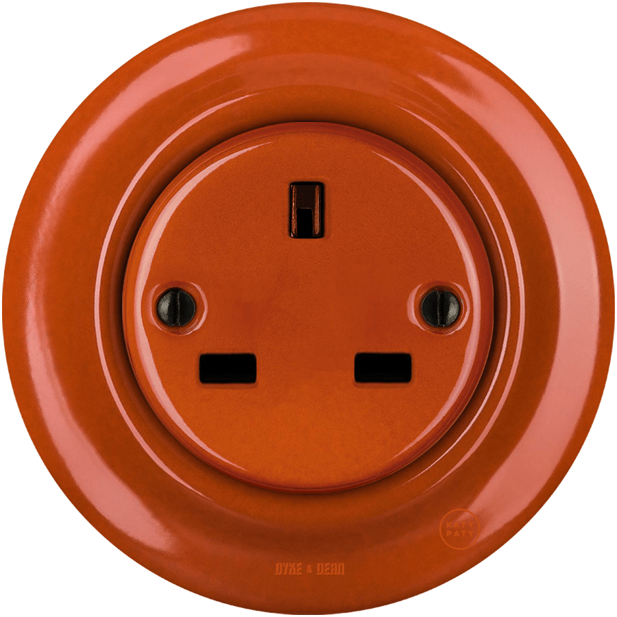 PORCELAIN WALL SOCKET BRICK RED UK - DYKE & DEAN