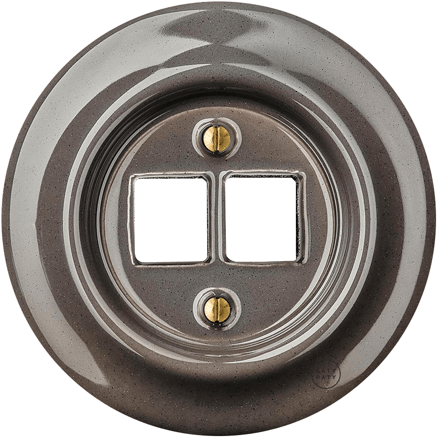 PORCELAIN WALL SOCKET BROWN PC/USB - DYKE & DEAN