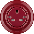 PORCELAIN WALL SOCKET BURGUNDY UK - DYKE & DEAN