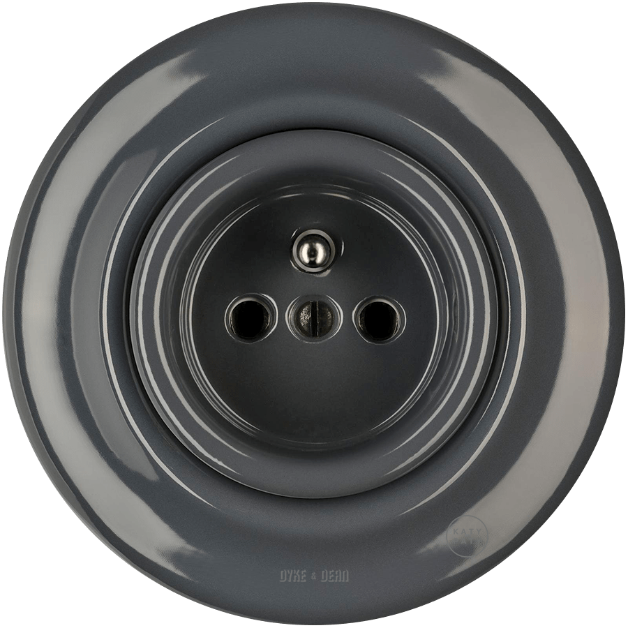 PORCELAIN WALL SOCKET DARK GREY - DYKE & DEAN