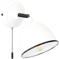 PULL SWITCH WALL LIGHT SHADE WHITE - DYKE & DEAN