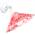 RED ENAMEL ELBOW WHITE CERAMIC LAMP - DYKE & DEAN