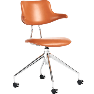 VL119 LEATHER SWIVEL CHAIR - DYKE & DEAN