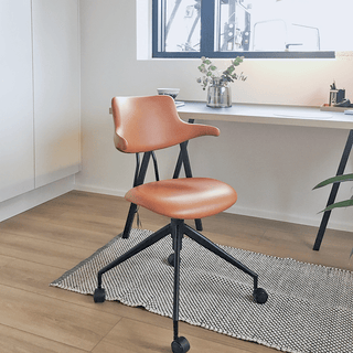 VL119 LEATHER SWIVEL CHAIR - DYKE & DEAN