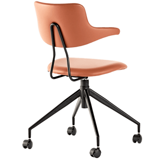 VL119 LEATHER SWIVEL CHAIR - DYKE & DEAN