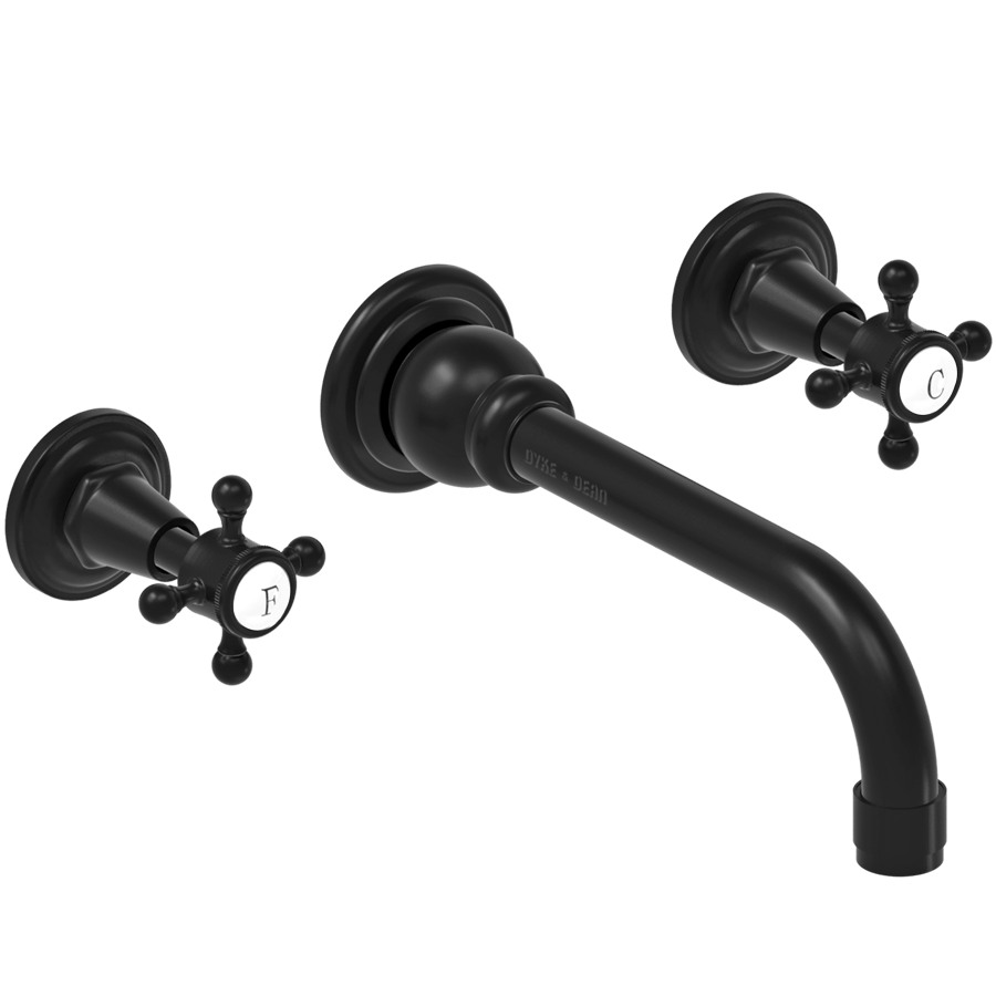 WALL MOUNTED SPOUT VICTORIAN TAPS - DYKE & DEAN