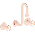 WALL MOUNTED SWAN SPOUT FLOWER HANDLE TAPS - DYKE & DEAN